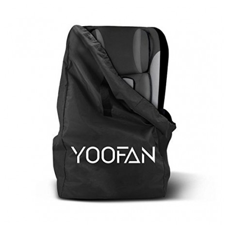 Yoofan Car Seat Travel Bag For Airplane Adjustable Side Straps And 4 Om Pads Waterproof Cat Carrier With Full Protective Cover Universal Infant Bags Air Black Blue - Best Car Seat For Traveling By Air