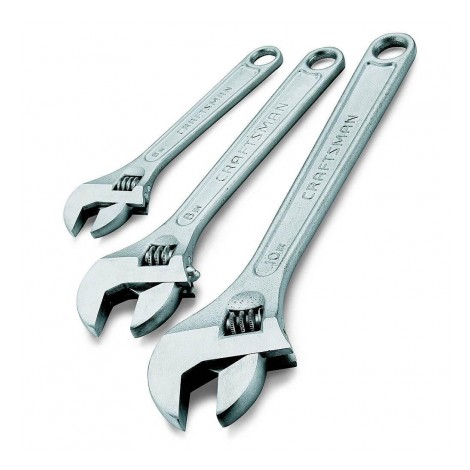 7. 3 Pc Adjustable Wrench Set